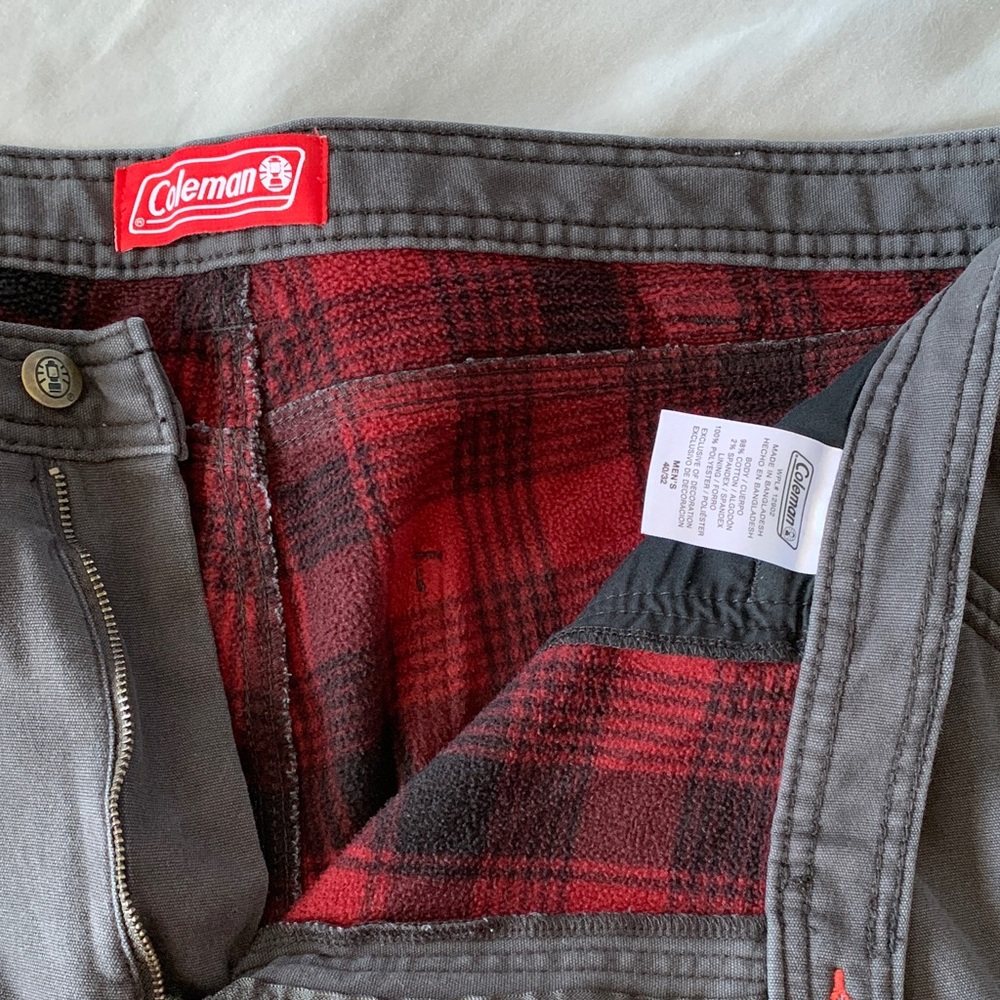 Coleman Charcoal Pants with Red Plaid Lining